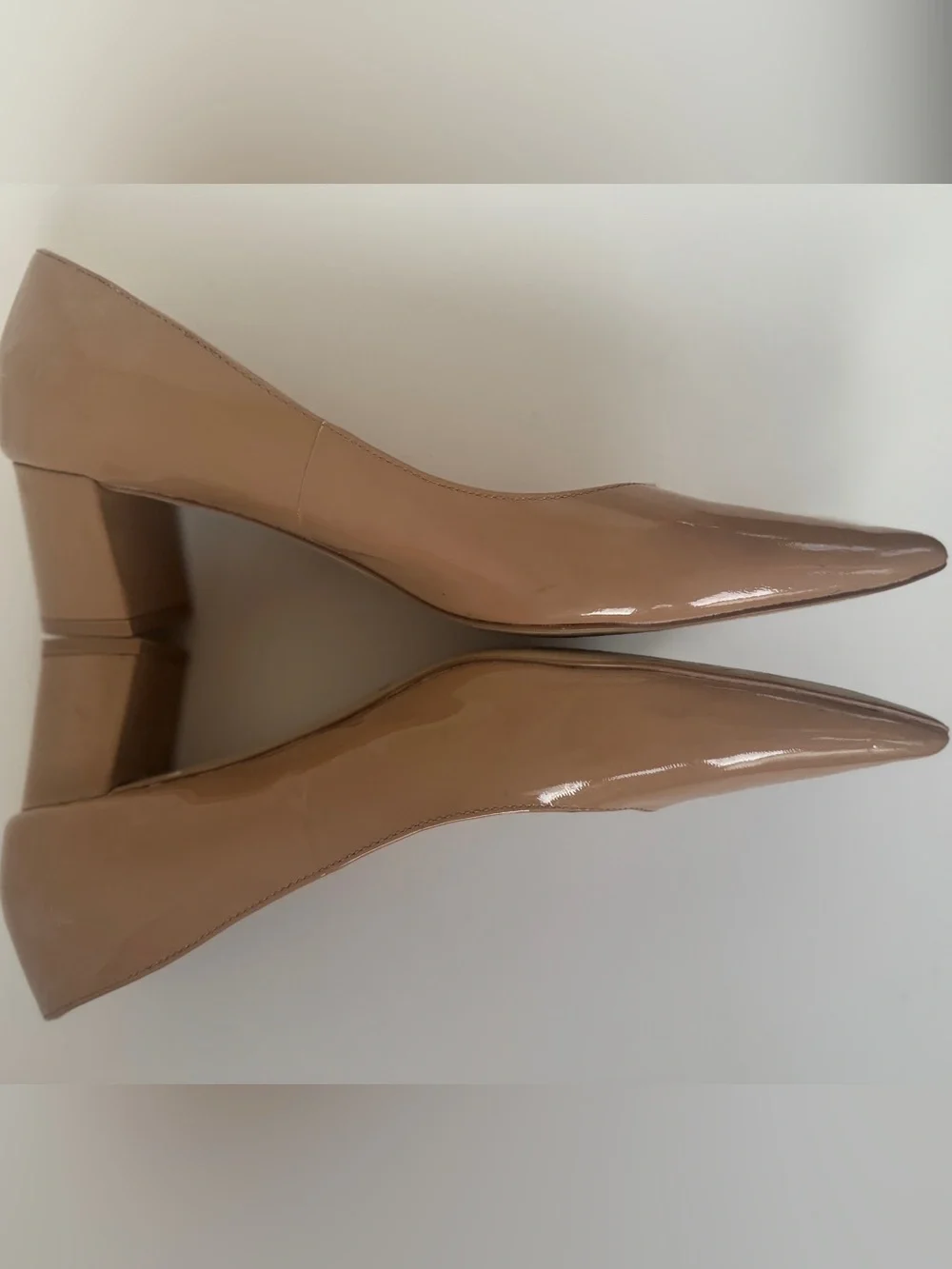 KATE SPADE ♠️ Pointed Toe Heel Pumps • Nude Patent Leather • Womens 10